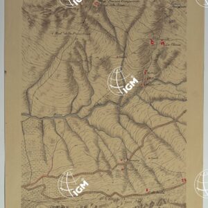 CARTA DEI DINTORNI DI PALERMO ALLA SCALA DI 1 A 10.000 PER LEMANOVRE SULLA CARTA ESEGUITA MEDIANTE INGRANDIMENTO GEOMETRICO DELLA CARTA AL 50.000, RIVEDUTA E COMPLETATA IN OGNI PARTE SUL TERRENO, CON STRUMENTI PER LEVATE SPEDITIVE - TAVOLA I 3.