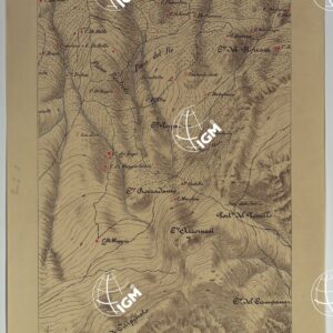 CARTA DEI DINTORNI DI PALERMO ALLA SCALA DI 1 A 10.000 PER LEMANOVRE SULLA CARTA ESEGUITA MEDIANTE INGRANDIMENTO GEOMETRICO DELLA CARTA AL 50.000, RIVEDUTA E COMPLETATA IN OGNI PARTE SUL TERRENO, CON STRUMENTI PER LEVATE SPEDITIVE  - TAVOLA II 1.