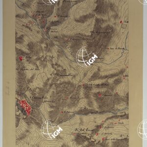 CARTA DEI DINTORNI DI PALERMO ALLA SCALA DI 1 A 10.000 PER LEMANOVRE SULLA CARTA ESEGUITA MEDIANTE INGRANDIMENTO GEOMETRICO DELLA CARTA AL 50.000, RIVEDUTA E COMPLETATA IN OGNI PARTE SUL TERRENO, CON STRUMENTI PER LEVATE SPEDITIVE - TAVOLA III 3.