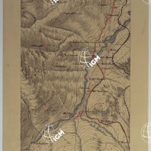 CARTA DEI DINTORNI DI PALERMO ALLA SCALA DI 1 A 10.000 PER LEMANOVRE SULLA CARTA ESEGUITA MEDIANTE INGRANDIMENTO GEOMETRICO DELLA CARTA AL 50.000, RIVEDUTA E COMPLETATA IN OGNI PARTE SUL TERRENO, CON STRUMENTI PER LEVATE SPEDITIVE - TAVOLA IV 4.