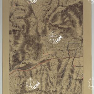 CARTA DEI DINTORNI DI PALERMO ALLA SCALA DI 1 A 10.000 PER LEMANOVRE SULLA CARTA ESEGUITA MEDIANTE INGRANDIMENTO GEOMETRICO DELLA CARTA AL 50.000, RIVEDUTA E COMPLETATA IN OGNI PARTE SUL TERRENO, CON STRUMENTI PER LEVATE SPEDITIVE - TAVOLA V 1.