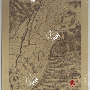 CARTA DEI DINTORNI DI PALERMO ALLA SCALA DI 1 A 10.000 PER LEMANOVRE SULLA CARTA ESEGUITA MEDIANTE INGRANDIMENTO GEOMETRICO DELLA CARTA AL 50.000, RIVEDUTA E COMPLETATA IN OGNI PARTE SUL TERRENO, CON STRUMENTI PER LEVATE SPEDITIVE - TAVOLA V 2.