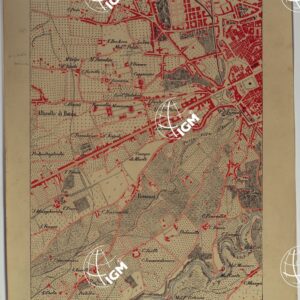 CARTA DEI DINTORNI DI PALERMO ALLA SCALA DI 1 A 10.000 PER LEMANOVRE SULLA CARTA ESEGUITA MEDIANTE INGRANDIMENTO GEOMETRICO DELLA CARTA AL 50.000, RIVEDUTA E COMPLETATA IN OGNI PARTE SUL TERRENO, CON STRUMENTI PER LEVATE SPEDITIVE - TAVOLA VII 1.