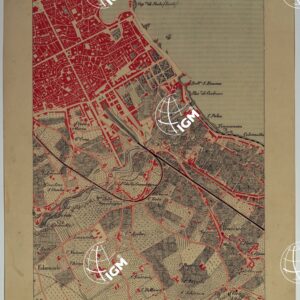 CARTA DEI DINTORNI DI PALERMO ALLA SCALA DI 1 A 10.000 PER LEMANOVRE SULLA CARTA ESEGUITA MEDIANTE INGRANDIMENTO GEOMETRICO DELLA CARTA AL 50.000, RIVEDUTA E COMPLETATA IN OGNI PARTE SUL TERRENO, CON STRUMENTI PER LEVATE SPEDITIVE - TAVOLA VII 2.