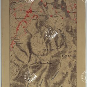 CARTA DEI DINTORNI DI PALERMO ALLA SCALA DI 1 A 10.000 PER LEMANOVRE SULLA CARTA ESEGUITA MEDIANTE INGRANDIMENTO GEOMETRICO DELLA CARTA AL 50.000, RIVEDUTA E COMPLETATA IN OGNI PARTE SUL TERRENO, CON STRUMENTI PER LEVATE SPEDITIVE - TAVOLA VII 3.