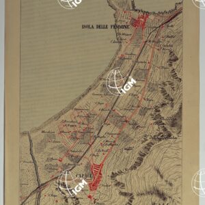 CARTA DEI DINTORNI DI PALERMO ALLA SCALA DI 1 A 10.000 PER LEMANOVRE SULLA CARTA ESEGUITA MEDIANTE INGRANDIMENTO GEOMETRICO DELLA CARTA AL 50.000, RIVEDUTA E COMPLETATA IN OGNI PARTE SUL TERRENO, CON STRUMENTI PER LEVATE SPEDITIVE -TAVOLA  IX 2.