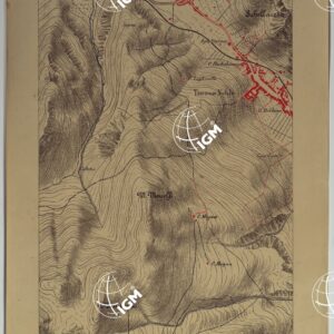 CARTA DEI DINTORNI DI PALERMO ALLA SCALA DI 1 A 10.000 PER LEMANOVRE SULLA CARTA ESEGUITA MEDIANTE INGRANDIMENTO GEOMETRICO DELLA CARTA AL 50.000, RIVEDUTA E COMPLETATA IN OGNI PARTE SUL TERRENO, CON STRUMENTI PER LEVATE SPEDITIVE  - TAVOLA X 1.