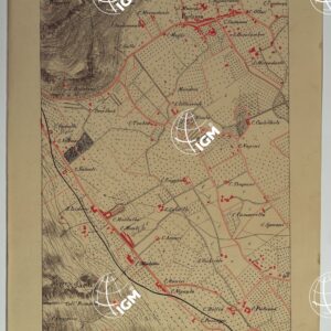 CARTA DEI DINTORNI DI PALERMO ALLA SCALA DI 1 A 10.000 PER LEMANOVRE SULLA CARTA ESEGUITA MEDIANTE INGRANDIMENTO GEOMETRICO DELLA CARTA AL 50.000, RIVEDUTA E COMPLETATA IN OGNI PARTE SUL TERRENO, CON STRUMENTI PER LEVATE SPEDITIVE  - TAVOLA X 2.