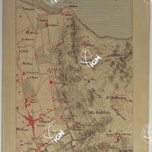 CARTA DEI DINTORNI DI PALERMO ALLA SCALA DI 1 A 10.000 PER LEMANOVRE SULLA CARTA ESEGUITA MEDIANTE INGRANDIMENTO GEOMETRICO DELLA CARTA AL 50.000, RIVEDUTA E COMPLETATA IN OGNI PARTE SUL TERRENO, CON STRUMENTI PER LEVATE SPEDITIVE  - TAVOLA XI 1.
