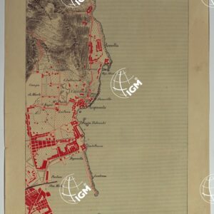 CARTA DEI DINTORNI DI PALERMO ALLA SCALA DI 1 A 10.000 PER LEMANOVRE SULLA CARTA ESEGUITA MEDIANTE INGRANDIMENTO GEOMETRICO DELLA CARTA AL 50.000, RIVEDUTA E COMPLETATA IN OGNI PARTE SUL TERRENO, CON STRUMENTI PER LEVATE SPEDITIVE - TAVOLA XI 4.