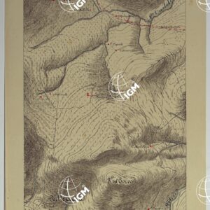 CARTA DEI DINTORNI DI PALERMO ALLA SCALA DI 1 A 10.000 PER LEMANOVRE SULLA CARTA ESEGUITA MEDIANTE INGRANDIMENTO GEOMETRICO DELLA CARTA AL 50.000, RIVEDUTA E COMPLETATA IN OGNI PARTE SUL TERRENO, CON STRUMENTI PER LEVATE SPEDITIVE - TAVOLA XIII 3.