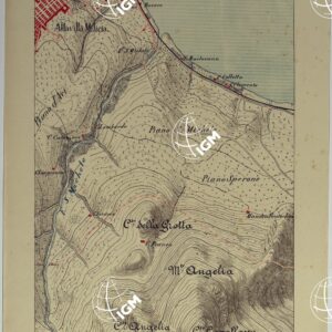 CARTA DEI DINTORNI DI PALERMO ALLA SCALA DI 1 A 10.000 PER LEMANOVRE SULLA CARTA ESEGUITA MEDIANTE INGRANDIMENTO GEOMETRICO DELLA CARTA AL 50.000, RIVEDUTA E COMPLETATA IN OGNI PARTE SUL TERRENO, CON STRUMENTI PER LEVATE SPEDITIVE - TAVOLA XIV 2.