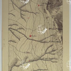 CARTA DEI DINTORNI DI PALERMO ALLA SCALA DI 1 A 10.000 PER LEMANOVRE SULLA CARTA ESEGUITA MEDIANTE INGRANDIMENTO GEOMETRICO DELLA CARTA AL 50.000, RIVEDUTA E COMPLETATA IN OGNI PARTE SUL TERRENO, CON STRUMENTI PER LEVATE SPEDITIVE - TAVOLA XIV 3.