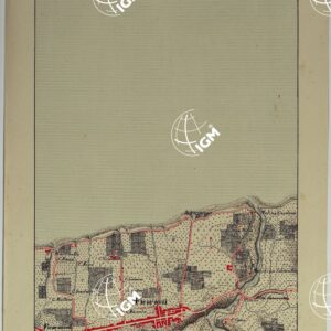 CARTA DEI DINTORNI DI PALERMO ALLA SCALA DI 1 A 10.000 PER LEMANOVRE SULLA CARTA ESEGUITA MEDIANTE INGRANDIMENTO GEOMETRICO DELLA CARTA AL 50.000, RIVEDUTA E COMPLETATA IN OGNI PARTE SUL TERRENO, CON STRUMENTI PER LEVATE SPEDITIVE - TAVOLA XV 1.