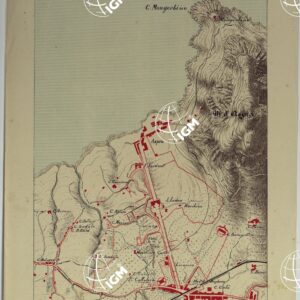 CARTA DEI DINTORNI DI PALERMO ALLA SCALA DI 1 A 10.000 PER LEMANOVRE SULLA CARTA ESEGUITA MEDIANTE INGRANDIMENTO GEOMETRICO DELLA CARTA AL 50.000, RIVEDUTA E COMPLETATA IN OGNI PARTE SUL TERRENO, CON STRUMENTI PER LEVATE SPEDITIVE - TAVOLA XV 2.