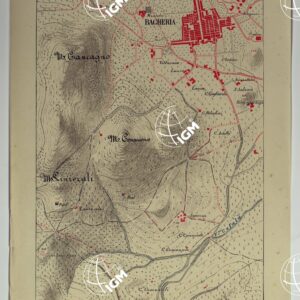 CARTA DEI DINTORNI DI PALERMO ALLA SCALA DI 1 A 10.000 PER LEMANOVRE SULLA CARTA ESEGUITA MEDIANTE INGRANDIMENTO GEOMETRICO DELLA CARTA AL 50.000, RIVEDUTA E COMPLETATA IN OGNI PARTE SUL TERRENO, CON STRUMENTI PER LEVATE SPEDITIVE - TAVOLA XV 4.