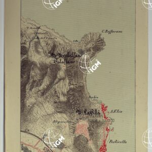 CARTA DEI DINTORNI DI PALERMO ALLA SCALA DI 1 A 10.000 PER LEMANOVRE SULLA CARTA ESEGUITA MEDIANTE INGRANDIMENTO GEOMETRICO DELLA CARTA AL 50.000, RIVEDUTA E COMPLETATA IN OGNI PARTE SUL TERRENO, CON STRUMENTI PER LEVATE SPEDITIVE - TAVOLA XVI 1.