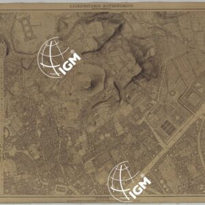 PIANTA DELLA CITTA' DI NAPOLI EDIZIONE A FOGLI MONTATI SU TELA E CON CURVE BATOMETRICHE - FOGLIO 8 OSSERVATORIO ASTRONOMICO.