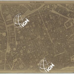 PIANTA DELLA CITTA' DI NAPOLI EDIZIONE A FOGLI MONTATI SU TELA E CON CURVE BATOMETRICHE - FOGLIO 13 MUSEO NAZIONALE.