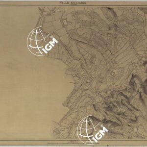 PIANTA DELLA CITTA' DI NAPOLI EDIZIONE A FOGLI MONTATI SU TELA E CON CURVE BATOMETRICHE - FOGLIO 16 VILLA RICCIARDI.