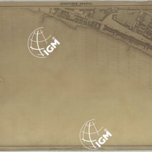 PIANTA DELLA CITTA' DI NAPOLI EDIZIONE A FOGLI MONTATI SU TELA E CON CURVE BATOMETRICHE - FOGLIO 19 QUARTIERE GRANILI.
