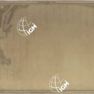 PIANTA DELLA CITTA' DI NAPOLI EDIZIONE A FOGLI MONTATI SU TELA E CON CURVE BATOMETRICHE - FOGLIO 23 FORTE DELL'OVO.