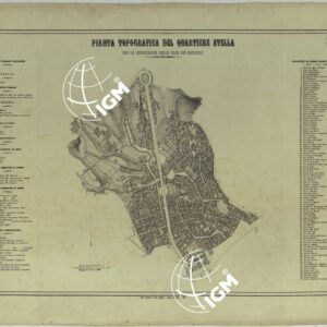 CARTA DEI DODICI QUARTIERI DI NAPOLI - PIANTA TOPOGRAFICA DEL QUARTIERE STELLA CON LA INDICAZIONE DELLE COSE PIU' NOTABILI.