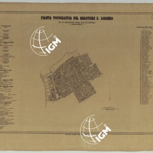 CARTA DEI DODICI QUARTIERI DI NAPOLI - PIANTA TOPOGRAFICA DEL QUARTIERE S. LORENZO CON LA INDICAZIONE DELLE COSE PIU' NOTABILI.