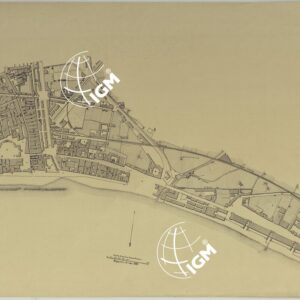 CARTA DEI DODICI QUARTIERI DI NAPOLI SENZA INDICAZIONI.