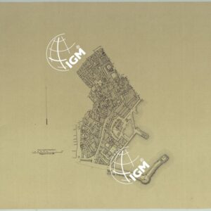 CARTA DEI DODICI QUARTIERI DI NAPOLI SENZA INDICAZIONI.