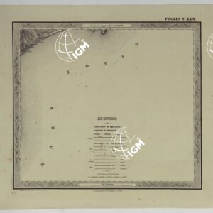 CARTA DELLE PROVINCE NAPOLITANE IN FOGLI 25 FOTOINCISA COL PROCEDIMENTO DEL GENERALE AVET ALLA SCALA DI 1:250.000 PUBBLICATA DALL'ISTITUTO TOPOGRAFICO MILITARE, 1874 - FOGLIO XXIV.