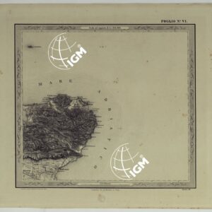 CARTA DELLE PROVINCE NAPOLITANE IN FOGLI 25 FOTOINCISA COL PROCEDIMENTO DEL GENERALE AVET ALLA SCALA DI 1:250.000 COPIA COMPLETA RIVEDUTA DAL 1882 AL 1884 PUBBLICATA DALL'ISTITUTO TOPOGRAFICO MILITARE, 1874 - FOGLIO VI.