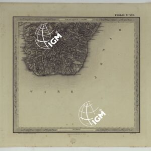 CARTA DELLE PROVINCE NAPOLITANE IN FOGLI 25 FOTOINCISA COL PROCEDIMENTO DEL GENERALE AVET ALLA SCALA DI 1:250.000 COPIA COMPLETA RIVEDUTA DAL 1882 AL 1884 PUBBLICATA DALL'ISTITUTO TOPOGRAFICO MILITARE, 1874 - FOGLIO XXV.