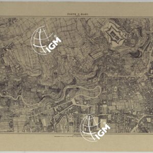 PIANTA TOPOGRAFICA DELLA CITTA' DI NAPOLI ALLA SCALA DI 1:4.000 - FOGLIO 17 FORTE S. ELMO.