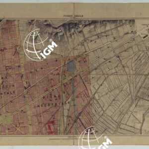 PIANTA TOPOGRAFICA DELLA CITTA' DI NAPOLI ALLA SCALA DI 1:4.000 EDIZIONE CON APPROVAZIONE PER AGGIORNAMENTI CATASTALI - FOGLIO 9-10 POGGIO REALE.