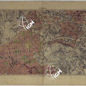 PIANTA TOPOGRAFICA DELLA CITTA' DI NAPOLI ALLA SCALA DI 1:4.000 EDIZIONE CON APPROVAZIONE PER AGGIORNAMENTI CATASTALI - FOGLIO 12 ARENELLA.