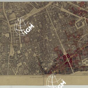 PIANTA TOPOGRAFICA DELLA CITTA' DI NAPOLI ALLA SCALA DI 1:4.000 EDIZIONE CON APPROVAZIONE PER AGGIORNAMENTI CATASTALI - FOGLIO 13 MUSEO NAZIONALE.