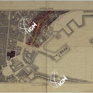 PIANTA TOPOGRAFICA DELLA CITTA' DI NAPOLI ALLA SCALA DI 1:4.000 EDIZIONE CON APPROVAZIONE PER AGGIORNAMENTI CATASTALI - FOGLIO 18 PALAZZO REALE.
