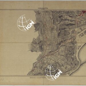 PIANTA TOPOGRAFICA DELLA CITTA' DI NAPOLI ALLA SCALA DI 1:4.000 EDIZIONE CON APPROVAZIONE PER AGGIORNAMENTI CATASTALI - FOGLIO 21 PIEDIGROTTA.