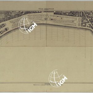 PIANTA TOPOGRAFICA DELLA CITTA' DI NAPOLI ALLA SCALA DI 1:4.000 EDIZIONE CON APPROVAZIONE PER AGGIORNAMENTI CATASTALI - FOGLIO 22 VILLA NAZIONALE.