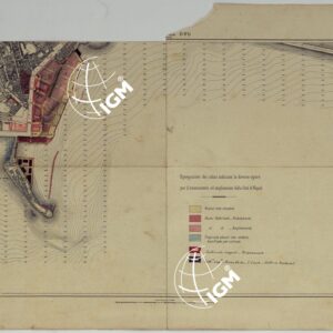 PIANTA TOPOGRAFICA DELLA CITTA' DI NAPOLI ALLA SCALA DI 1:4.000 EDIZIONE CON APPROVAZIONE PER AGGIORNAMENTI CATASTALI - FOGLIO 23 FORTE DELL'OVO.