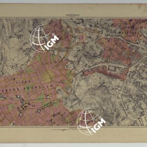 PIANTA TOPOGRAFICA DELLA CITTA' DI NAPOLI ALLA SCALA DI 1:4.000 EDIZIONE CON APPROVAZIONE PER AGGIORNAMENTI CATASTALI - FOGLIO 12 ARENELLA.