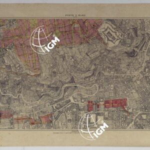 PIANTA TOPOGRAFICA DELLA CITTA' DI NAPOLI ALLA SCALA DI 1:4.000 EDIZIONE CON APPROVAZIONE PER AGGIORNAMENTI CATASTALI - FOGLIO 17 FORTE S. ELMO.