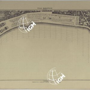PIANTA TOPOGRAFICA DELLA CITTA' DI NAPOLI ALLA SCALA DI 1:4.000 EDIZIONE CON APPROVAZIONE PER AGGIORNAMENTI CATASTALI - FOGLIO 22 VILLA NAZIONALE.