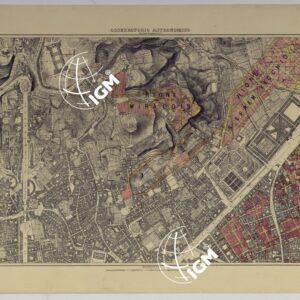 PIANTA TOPOGRAFICA DELLA CITTA' DI NAPOLI ALLA SCALA DI 1:4.000 EDIZIONE CON APPROVAZIONE PER AGGIORNAMENTI CATASTALI - FOGLIO 8 OSSERVATORIO ASTRONOMICO.