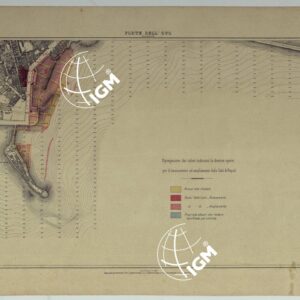 PIANTA TOPOGRAFICA DELLA CITTA' DI NAPOLI ALLA SCALA DI 1:4.000 EDIZIONE CON APPROVAZIONE PER AGGIORNAMENTI CATASTALI - FOGLIO 23 FORTE DELL'OVO.