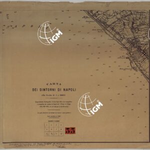 CARTA DEI DINTORNI DI NAPOLI ALLA SCALA DI 1 A 10,000 - FOGLIO 12 QUADRO D'UNIONE.