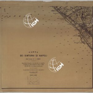 CARTA DEI DINTORNI DI NAPOLI ALLA SCALA DI 1 A 10,000 - FOGLIO 12 QUADRO D'UNIONE.