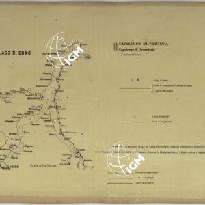 CARTA DELLE FERROVIE E LINEE DI NAVIGAZIONE DEL REGNO D'ITALIA - Foglio VIII Lago di Como