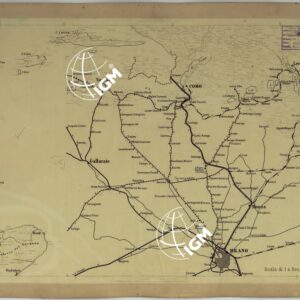 CARTA DELLE FERROVIE E LINEE DI NAVIGAZIONE DEL REGNO D'ITALIA - Foglio XII